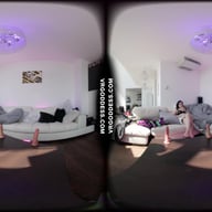 Melonie Sucking And Fucking 3 Dildos In A Plastic Cock Gangbang Filling Her Tight Holes VRgoddess vr porn video