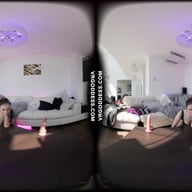 Melonie Sucking And Fucking 3 Dildos In A Plastic Cock Gangbang Filling Her Tight Holes VRgoddess vr porn video