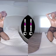 VR180 Blonde Teen With Small Tits Nico Rips Pantyhose FeelmeVR vr porn video