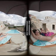 Josie Fresh And Her Friend Sofie Naked Poolside At An Italian Villa Eating And Sunbathing VRgoddess vr porn video
