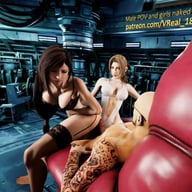Double Pussyjob - Final Fantasy ft. Tifa Lockhart, Aerith Gainsborough, Rude (A XXX Parody) xxx