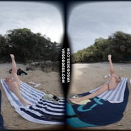 Kristina With Mira On A Tropical Nude Italian Beach Doing Yoga Naked VRgoddess vr porn video