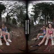 Kristina Emmux And Rebeka Ruby Wide Open Legs And Pussies Outdoors In Italian Forest VRgoddess vr porn video
