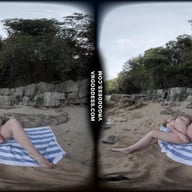 On Vacation With Mira Masturbating And Getting Off On A Tropical Beach In Italy VRgoddess vr porn video