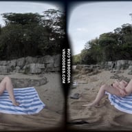 On Vacation With Mira Masturbating And Getting Off On A Tropical Beach In Italy VRgoddess vr porn video