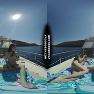 Josie And Matty Sunbathing Nude On Yacht In The Adriatic Sea VRgoddess vr porn video