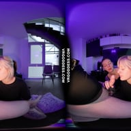 Behind The Scenes Double Blowjob Mouthcum From Rebeka Ruby And Her Friend Brille VRgoddess vr porn video
