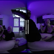 Behind The Scenes Double Blowjob Mouthcum From Rebeka Ruby And Her Friend Brille VRgoddess vr porn video