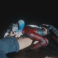 Double Blowjob with Harley Quinn and Catwoman (DC comics parody)