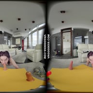 Ellah Tries The Dildo Challenge Trying Different Sized Dildos In Her Pussy And Mouth VRgoddess vr porn video