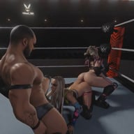 WWE - Liv Morgan and Alexa Bliss reverse spitroast (ass-to-ass) threesome (A XXX Parody) xxx