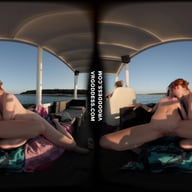 Rebeka Ruby With Her Friend Lily Mays Naked Sunset Boat Cruise With Sucking And Licking Lesbian Fun VRgoddess vr porn video