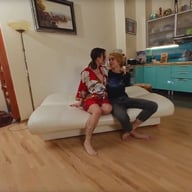 A Young Wife Decided To Make A Gift To Her Husband And Brought A Masseuse who did a good job of everything VRXClouds vr porn video5