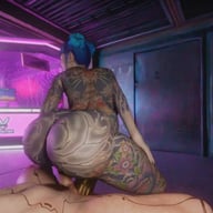 Cheri Nowlin giving you a proper Reception at Clouds nightclub, Cyberpunk 2077 parody