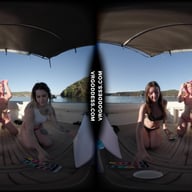 Triple Girls Nude Painting Art On A Yacht And Swimming In The Sea While On Vacation In Italy VRgoddess vr porn video