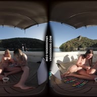 Triple Girls Nude Painting Art On A Yacht And Swimming In The Sea While On Vacation In Italy VRgoddess vr porn video