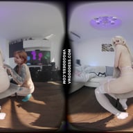 Cheri With Lily Angelic Lesbian Striptease Dancing And Sexy Touching Fingering Licking VRgoddess vr porn video (9)