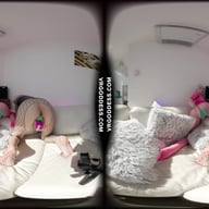 Alise And Alice On The Couch Both Masturbating Then Double Dildo Deep Penetration Lesbian Sex VRgoddess vr porn video