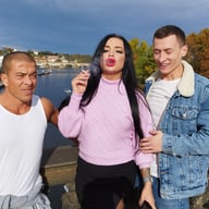 VR BEHIND THE SCENES PART TWO - DOUBLE MEAT SANDWICH (DVP) Makes THICK MILF SQUIRT BUCKETS of JOY JUICE