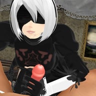 Nier Automata - 2B Handjob & BJ Lewd FRAGGY HentaiGirl vr porn video vrporn.com virtual reality
