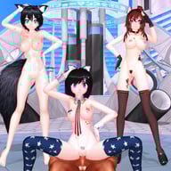 Sex &amp; Dance - Roxie,Hibiki &amp; Luna CGI Girl Lewd FRAGGY vr porn video vrporn.com virtual reality