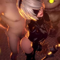 NieR: Automata - 2b Has Robot Support DarkDreams vr porn video vrporn.com virtual reality