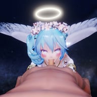 Vocaloid - Miku Angelic Blowjob Lewd FRAGGY vr porn video vrporn.com virtual reality