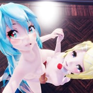 Vocaloid – Miku & Rin Double Treatment Lewd FRAGGY vr porn video vrporn.com virtual reality