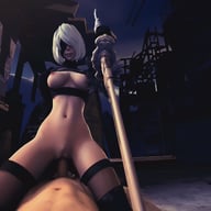 Nier: Automata - 2B Recharging on Top DarkDreams vr porn video vrporn.com virtual reality