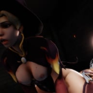 Overwatch - Mercy Witch Reverse Riding Lewd FRAGGY vr porn video vrporn.com virtual reality