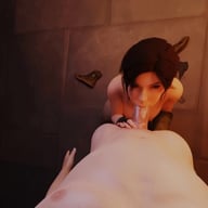 Lara Croft blowjob LewdVROfficial vr porn video vrporn.com virtual reality