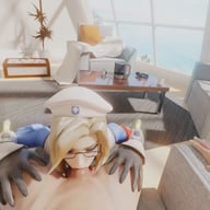 Overwatch - Combat Medic Mercy Blowjob LewdVROfficial vr porn video vrporn.com virtual reality