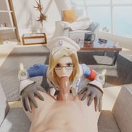 Overwatch - Combat Medic Mercy Blowjob LewdVROfficial vr porn video vrporn.com virtual reality