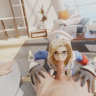 Overwatch - Combat Medic Mercy Blowjob LewdVROfficial vr porn video vrporn.com virtual reality