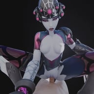 Widowmaker - Squat riding RapidBananaCannon vr porn video vrporn.com virtual reality