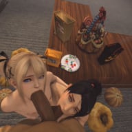 Momiji &amp; Marie Rose Blowjob Duo (Dark) Laosduude vr porn video vrporn.com virtual reality