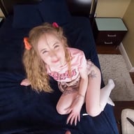 A naughty little girl takes care of daddys cock