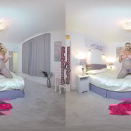 Porchia Halterneck Dress With Grey Glossy Tights xxx