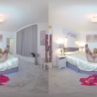 Porchia Halterneck Dress With Grey Glossy Tights vr porn video