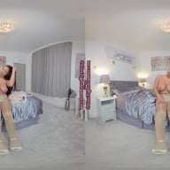 Kay Dress With Copper Tights Pantyhose Kay GlossTightsGlamourVR vr porn video