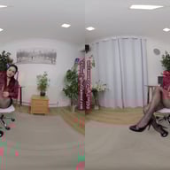 Tommy Tease Treat To Show off Her Glossy Legwear Tommy GlossTightsGlamourVR vr porn video