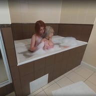 Neko Kimiko with Nika Alis Lesbians in bathroom VRXClouds vr porn video