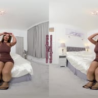 Jay Lazy Days in copper coloured glossy tights Jay Gray GlossTightsGlamourVR vr porn video