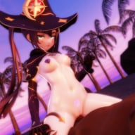 Genshin Impact - Mona beach Sunset Ride Lewd FRAGGY vr porn video