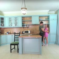 Super fire girl Miamoon with boyfriend after work in the kitchen VRXClouds vr porn video