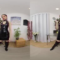 Louisa Lu Black Latex Dress Domination StrictlyGlamourVR vr porn video