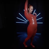 Red latex lady takes a shower Amanda KinkyGirlsBerlin vr porn video