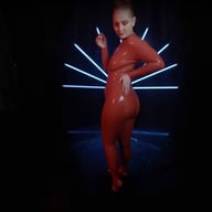 Red latex lady takes a shower Amanda KinkyGirlsBerlin vr porn video