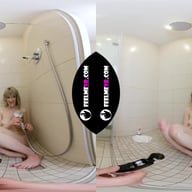 Vr180 video with busty teengirl Limona naked in the shower FeelmeVR vr porn video