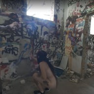 Risky Public Nudity Hot Girls On Vacation Spray Painting Graffiti Brille & Cherri Also Topless Beach VRgoddess vr porn video